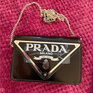 New Black Women's Evening Bag with Chain